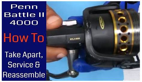 Penn Battle II 4000 Fishing Reel - How to take apart, service and