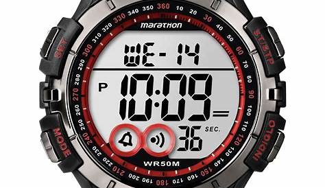 Timex - Marathon Men's Digital Full-Size Watch, Black Resin Strap