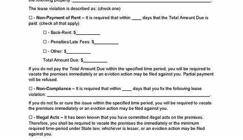 20 Day Notice Letter To Landlord Collection - Letter Templates