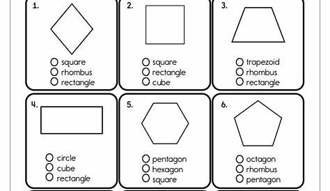 identify shapes worksheet kindergarten