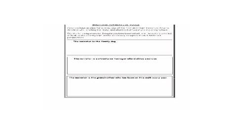identifying narrative voice worksheets answers