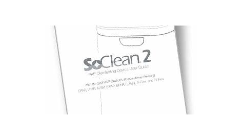 soclean 2 user manual