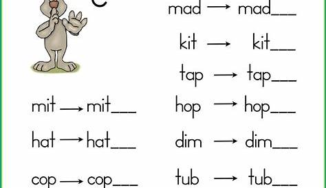 short vowel worksheets for first grade