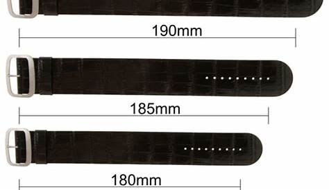 watch strap sizes chart