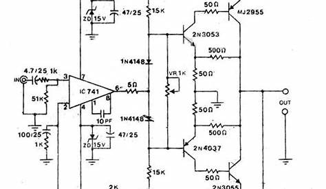50 watt amplifier circuit diagram
