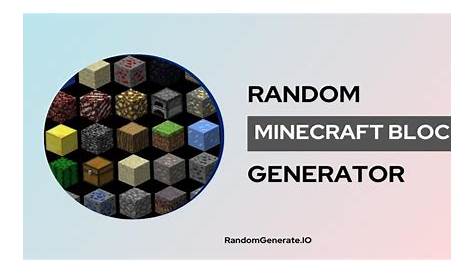 Random Minecraft Block Generator