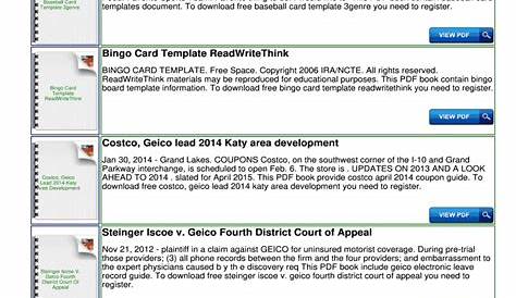 template printable geico insurance card