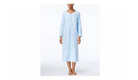 Charter club Printed Flannel Nightgown, Only At Macy's in Blue | Lyst