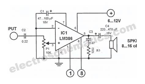 lm358 amplifier circuit diagram