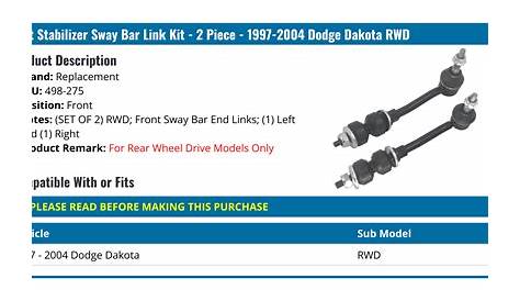 1997-2004 Dodge Dakota Sway Bar Link - Replacement 498-275 - Front