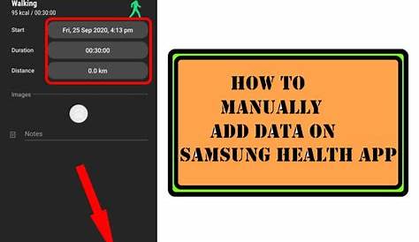 How To Manually Add Step Count/Activities On Samsung Health?