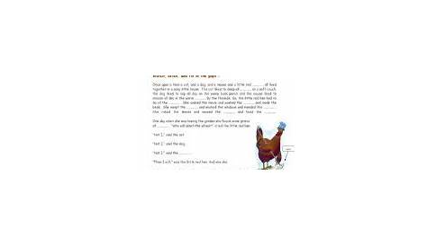 the little red hen story printable