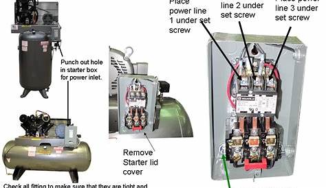 air compressor wiring diagram single phase