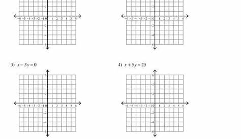graphing from standard form worksheets