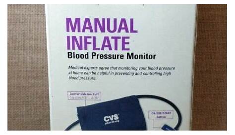 cvs blood pressure monitor manual