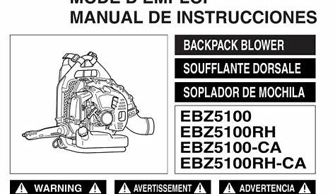 REDMAX EBZ5100 OWNER'S/OPERATOR'S MANUAL Pdf Download | ManualsLib