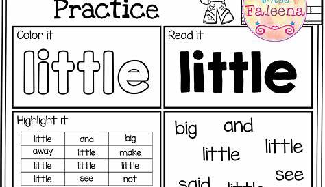 Printable Sight Word Worksheets