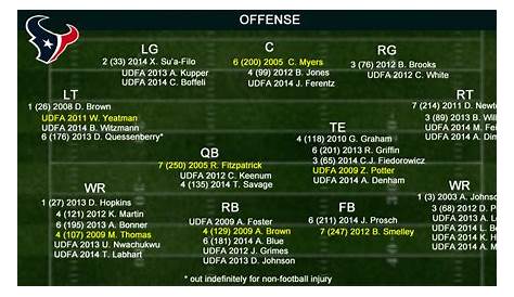 2014 Houston Texans Training Camp: Offensive Roster Infographic