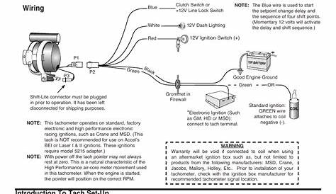 auto meter tach wiring schematic
