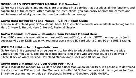 gopro hero 5 session manual