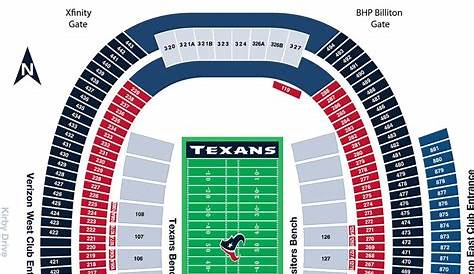 NRG stadium seat map - NRG seating map (Texas - USA)