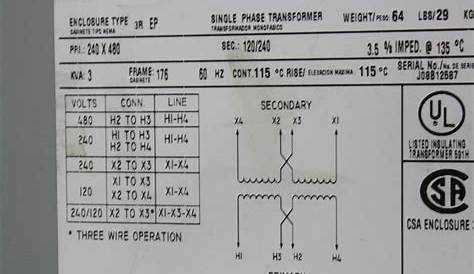 480v to 120v transformer wiring diagram