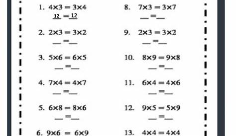 Multiplication Properties Worksheets Grade 4 - Times Tables Worksheets