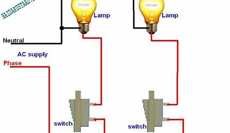 How to control 2 lamps (bulbs) by 2 switches (one way switches