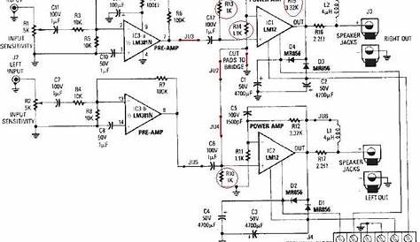 LM12 audio amplifier circuit diagram electronic project under