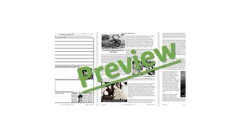 World War II: The Pacific Front: Traditional Worksheet by Teach World