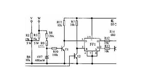 Three-phase power supply phase sequence indicator circuit diagram