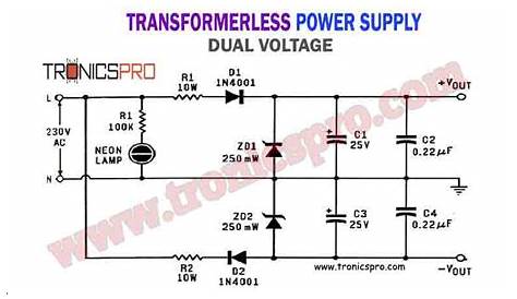 power supply circuit diagram with explanation