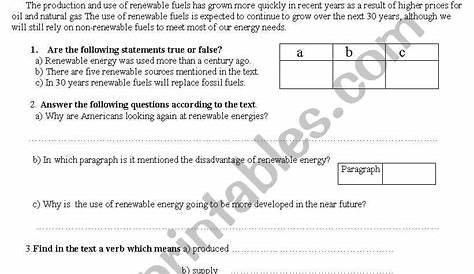 Renewable Energy - ESL worksheet by zad58