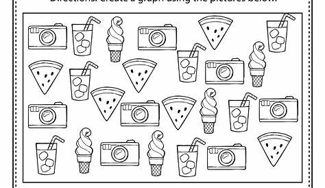 Summer Graphing - Summer Math Worksheets and activities for preschool