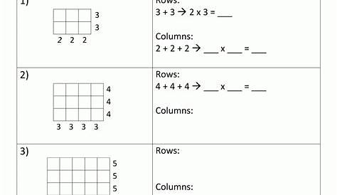 Multiplication And Division Arrays Worksheets - Times Tables Worksheets