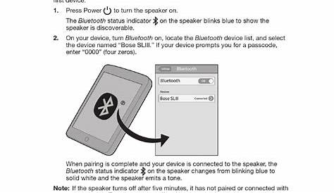 Bose SoundLink Bluetooth speaker III Owner's Manual | Page 9 - Free PDF