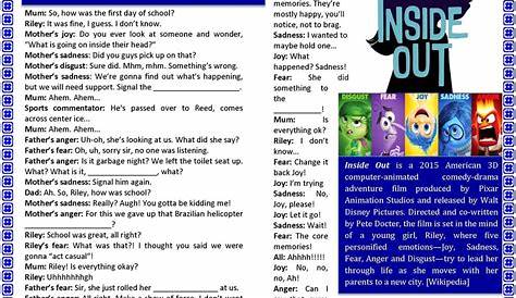 inside out movie worksheets