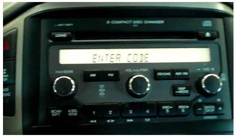 radio code honda civic 2009