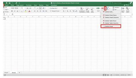 how to delete excel worksheets