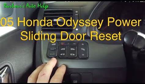 05 Honda Odyssey Power Sliding Door Reset - YouTube