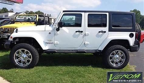 Lifted White Jeep Wrangler Unlimited Sahara - Venom Motorsports - Grand