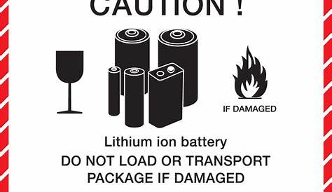 ups lithium battery label printable