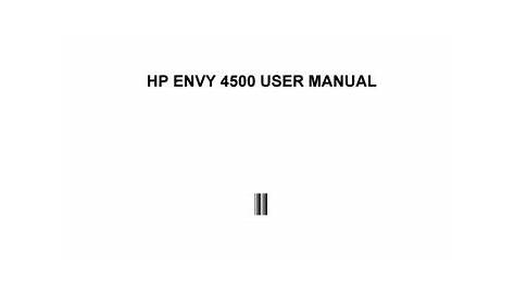 Hp envy 4500 user manual by o833 - Issuu