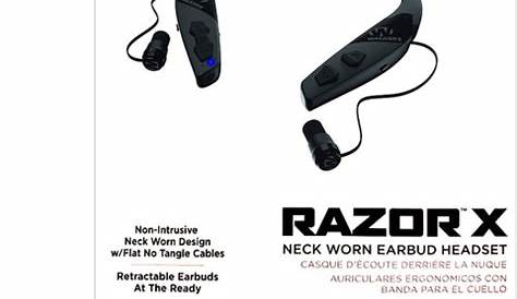 Walker's RAZOR X 3.0 EARBUD HEADSET Neck-Worn Retractable 31dB NRR GWP