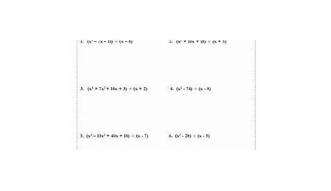 long division polynomials worksheet