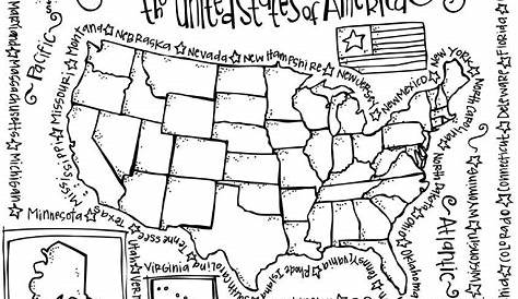 10 Best Images of Us States Shapes Worksheets - United States Map
