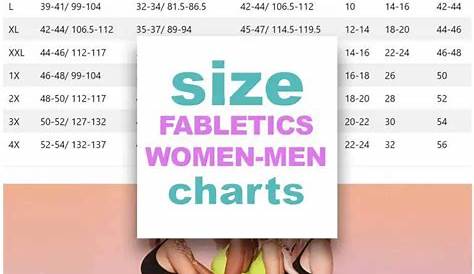 fabletics scrub size chart