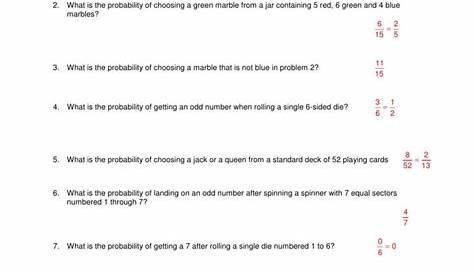 Probability Theory Worksheet 1 — db-excel.com