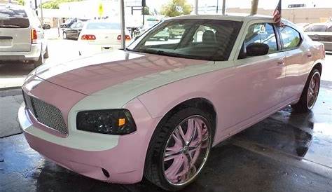 grey and pink dodge charger