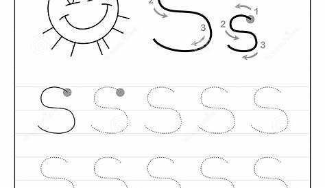 tracing letter s worksheets